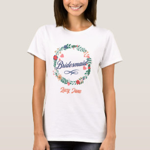 Bridesmaid. Editable name. T-Shirt