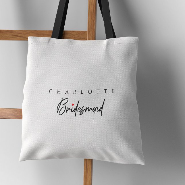 Bridesmaid Elegance: Personalised Bridal Party Tote Bag (Bridesmaid Elegance Personalized Bridal Party Tote Bag )