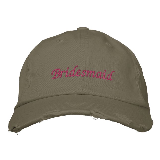 Bridesmaid  embroidered hat (Front)