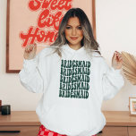Bridesmaid Emerald Custom Matching Bridal Party Hoodie<br><div class="desc">Looking for the perfect bachelorette party outfit? Look no further than the Emerald Green Bridesmaid personalised custom bachelorette bridal party hoodie sweatshirt! This unique and fun sweatshirt is perfect for any bride-to-be who wants to show her friends and family that she's ready for her big day. The Emerald Green Bridesmaid...</div>