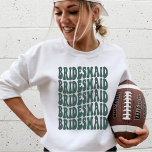 Bridesmaid Emerald Custom Matching Bridal Party Sweatshirt<br><div class="desc">Do you want to have the best bachelorette party ever? Well, with this personalised bridal party crewneck sweatshirt, you can! It's perfect for your group of girlfriends who are all getting ready to hit the town and have some fun. The emerald green colour is sure to set off your look,...</div>
