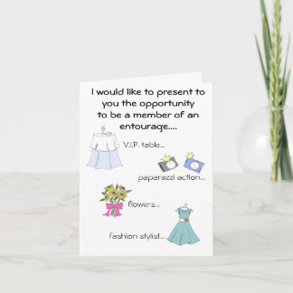 bridesmaid/ entourage invitation