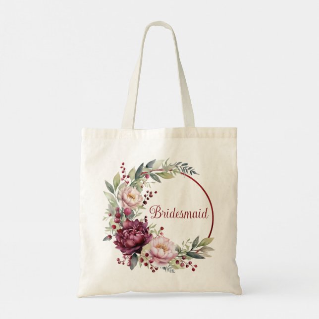 Bridesmaid favour gift tote bag (Back)
