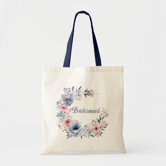 Bridesmaid favour gift tote bag (Front)