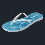 Bridesmaid Flip Flops Ocean Waves Name Wedding<br><div class="desc">Bridesmaid flip flops ocean waves with name,  wedding Flip flops with blue and turquoise sea waves and a bridesmaid`s name on each side. Personalise the text bridesmaid and the name. For a beach wedding.</div>