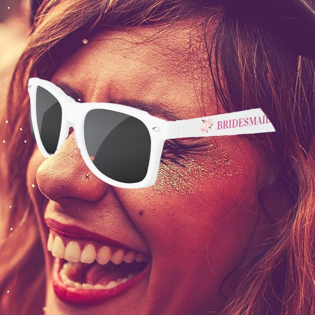 Bridesmaid Floral Fun Favour Plastic Sunglasses (Creator Uploaded)