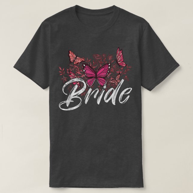 Bridesmaid Floral Wreath Bridal Shower Wedding Bri T-Shirt (Design Front)