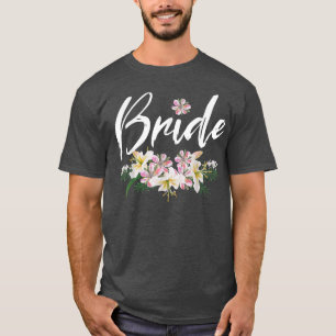 Bridesmaid Floral Wreath Bridal Shower Wedding Bri T-Shirt