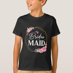 Bridesmaid Flower Bachelorette Bridal Shower Bride T-Shirt