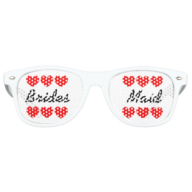 Bridesmaid funny hearts bachelorette party shades (Front)