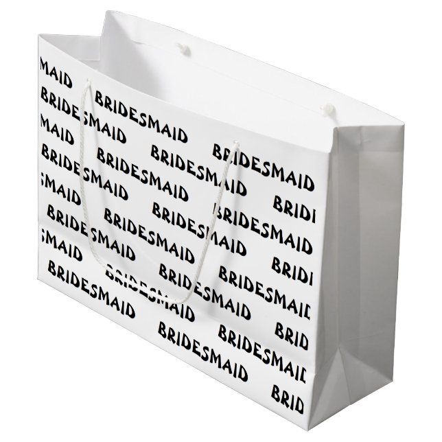 "Bridesmaid" Gift Bag (Front Angled)