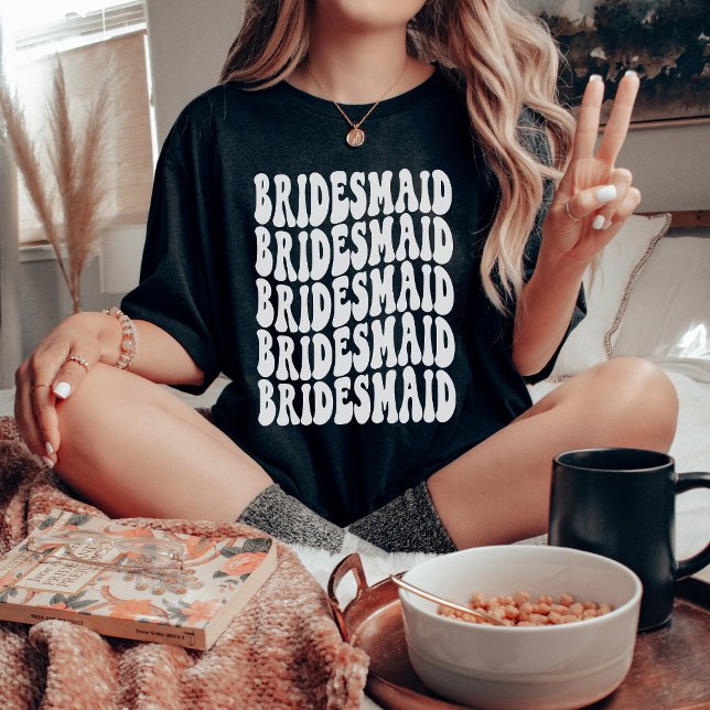 Bridesmaid Gift Customised Matching Bridal Party T-Shirt (Creator Uploaded)