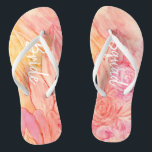 Bridesmaid Gift Flip-Flops Fresh Flowers Thongs<br><div class="desc">Wedding Bridesmaid Gifts Flip-Flops. Fresh Flowers Design Text or not to text, that is up to you! Wonderful to buy for yourself and/or great bridal gifts or other celebratory occasions! Enjoy!!! Personalise by changing out text. Choose your favourite font style, colour, and size. Style: Adult, Slim Straps The beach is...</div>