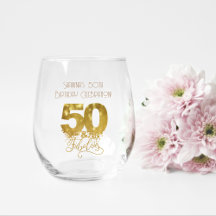 Bridesmaid Gift, Modern Elegant Monogram Stemless
