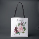 Bridesmaid Gift Personalised Tote Bag Burgundy<br><div class="desc">Gift this lovely personalised tote bag to the ladies that have supported you in this journey! They will love how thoughtful you are! Easily edit the name and add to your cart!</div>