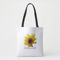 Bridesmaid Golden Yellow Floral Custom Wedding