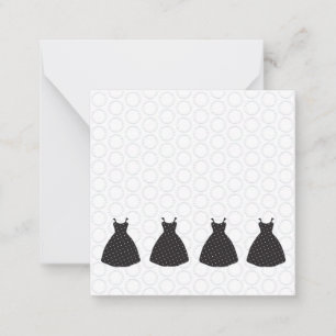 Bridesmaid Gown, Polka Dot Pattern Card
