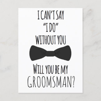 Bridesmaid Groomsman Proposal Card Will You Be