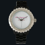 Bridesmaid hashtag light pink add name bride tribe watch<br><div class="desc">girly design</div>