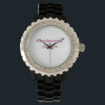 Bridesmaid hashtag light pink add name bride tribe watch<br><div class="desc">girly design</div>