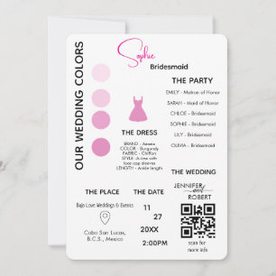 Bridesmaid Information Card َQR Code