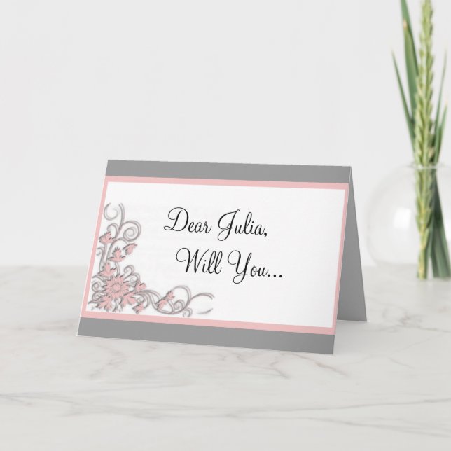Bridesmaid invitation card (Front)