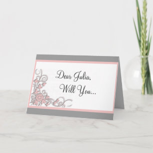 Bridesmaid invitation card
