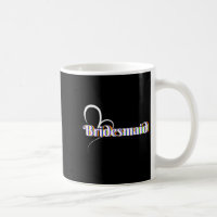 Bridesmaid Lgbt Heart Rainbow Pride Bachelorette P