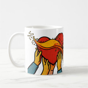 Bridesmaid Love Heart Wedding Gift Cute Couple Mug