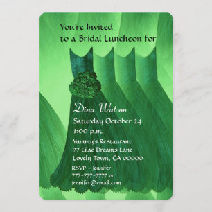 Bridesmaid Luncheon or Brunch Kelly Green V02L Invitation