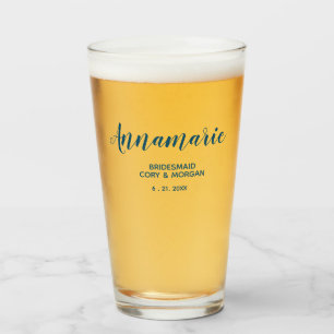 Bridesmaid, Maid of Honour ,Personalised Wedding Glass