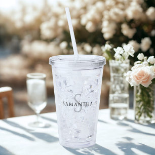 Bridesmaid Minimalist Name Acrylic Tumbler