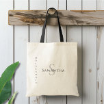 Bridesmaid Minimalist Name and Initial Tote Bag<br><div class="desc">Bridesmaid Minimalist Name and Initial Tote Bag
This is the perfect minimalist bridesmaid tote bag to start the celebrations..
This modern design features text that can be customised to each member of your bridal party.
Visit our shop for coordinating accessories.</div>