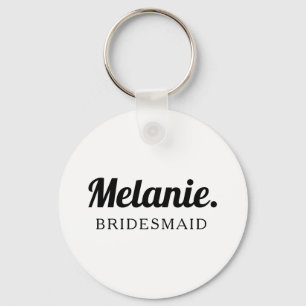 Bridesmaid   Modern Minimalist Bold Style Keychain