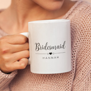 Bridesmaid Modern Minimalist Bridal Party Gifts Coffee Mug