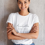 Bridesmaid | Modern Minimalist Script Bachelorette<br><div class="desc">This Bridesmaid custom design features a handwritten script typography. You can easily personalise the name and title or add your custom message! The perfect elegant accessory for a bridesmaid proposal or bachelorette!</div>