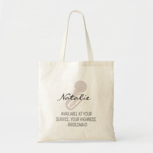 Bridesmaid   Modern Minimalist Script Bachelorette Tote Bag