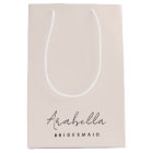 Bridesmaid | Modern Minimalist Script Blush Pink