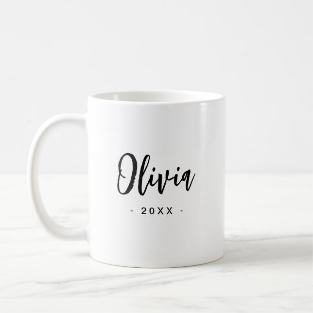Bridesmaid Modern Mug Gift | Black White (Left)
