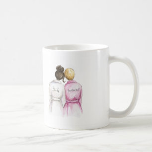 Bridesmaid? Mug Dark Br Bun Bride Bl Pixie Cut BM