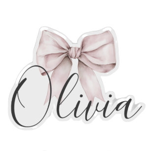 Bridesmaid name pink Bow She's Tying the Knot