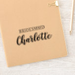Bridesmaid Name Vinyl Decal Custom Sticker<br><div class="desc">Bridesmaid Name Vinyl Decal Custom Sticker 

Can be fully customised to suit your needs.

// Need help customising your design? Got other ideas? Feel free to contact me (Zoe) directly via the contact button below.</div>