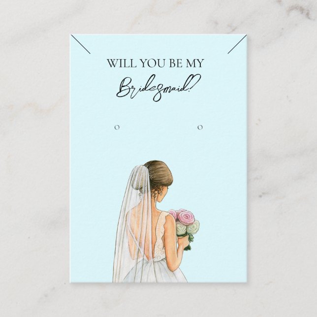 Bridesmaid Necklace & Earring Jewellery Display Ca Business Card (Front)