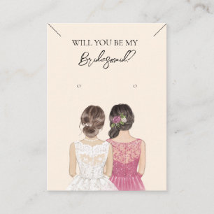 Bridesmaid Necklace & Earring Jewellery Display Ca Business Card