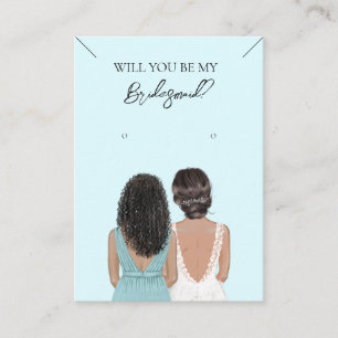 Bridesmaid Necklace & Earring Jewellery Display Ca Business Card
