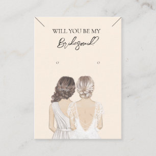 Bridesmaid Necklace & Earring Jewellery Display Ca Business Card