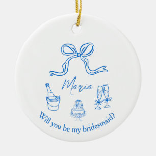 Bridesmaid Ornament,Bridesmaid Christmas Ornament 