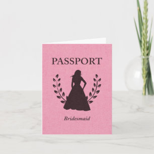 Bridesmaid Passport Card