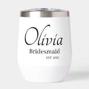 Bridesmaid personalised drinkware