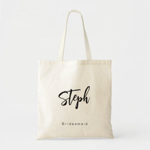 Bridesmaid Personalised Modern Chic Tote Bag